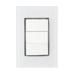 Placa Apagador Triple Blanco