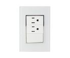 Placa Apagador y Contacto Doble Blanco