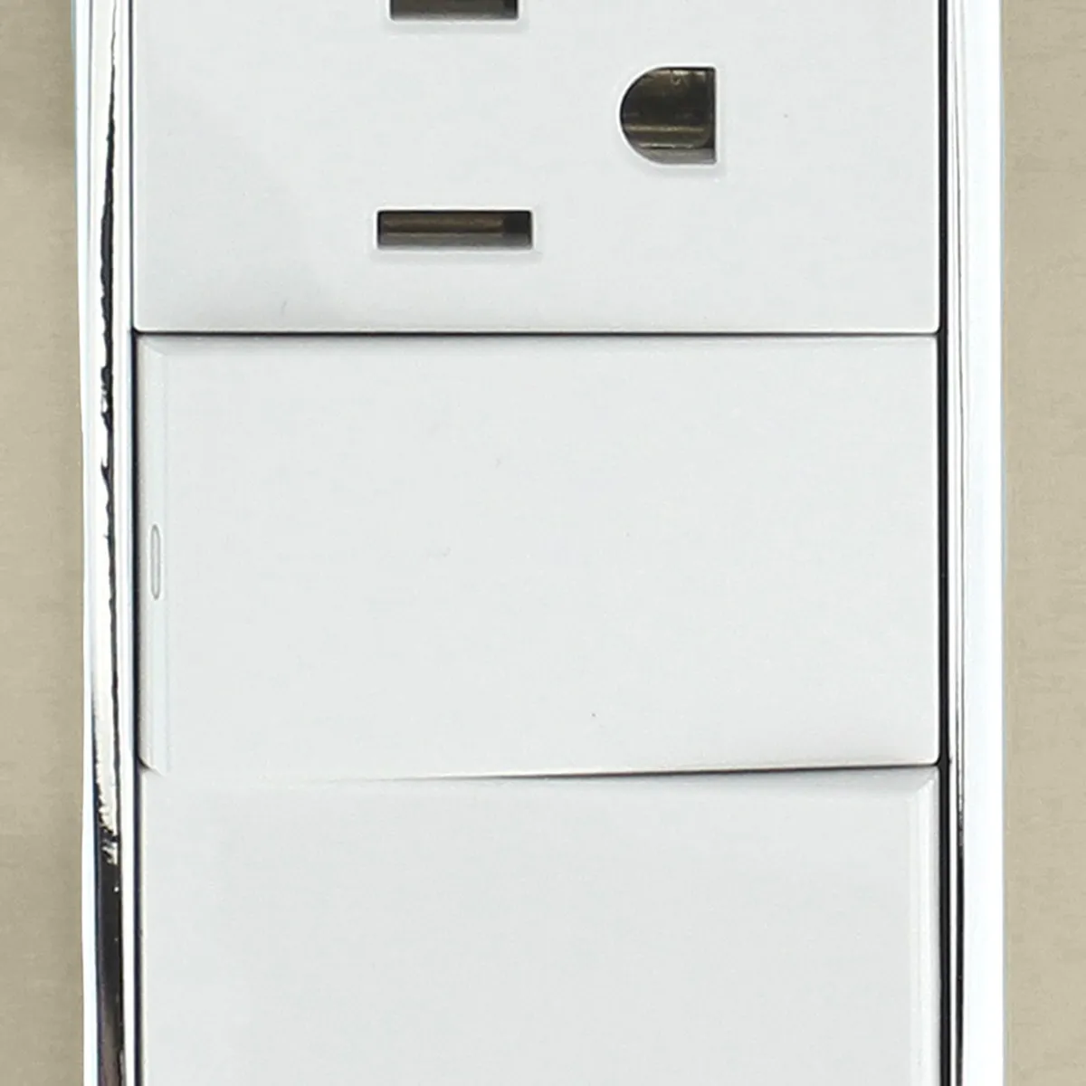 Sanelec - Placa Contacto y Apagador Doble Champ