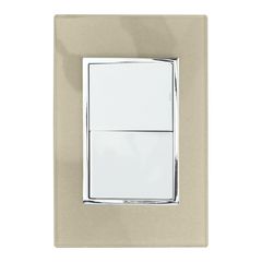 Placa Apagador Doble Champagne