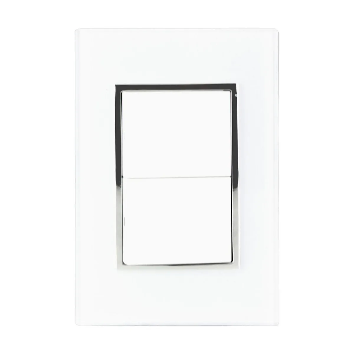 Sanelec - Placa Apagador Doble Blanco
