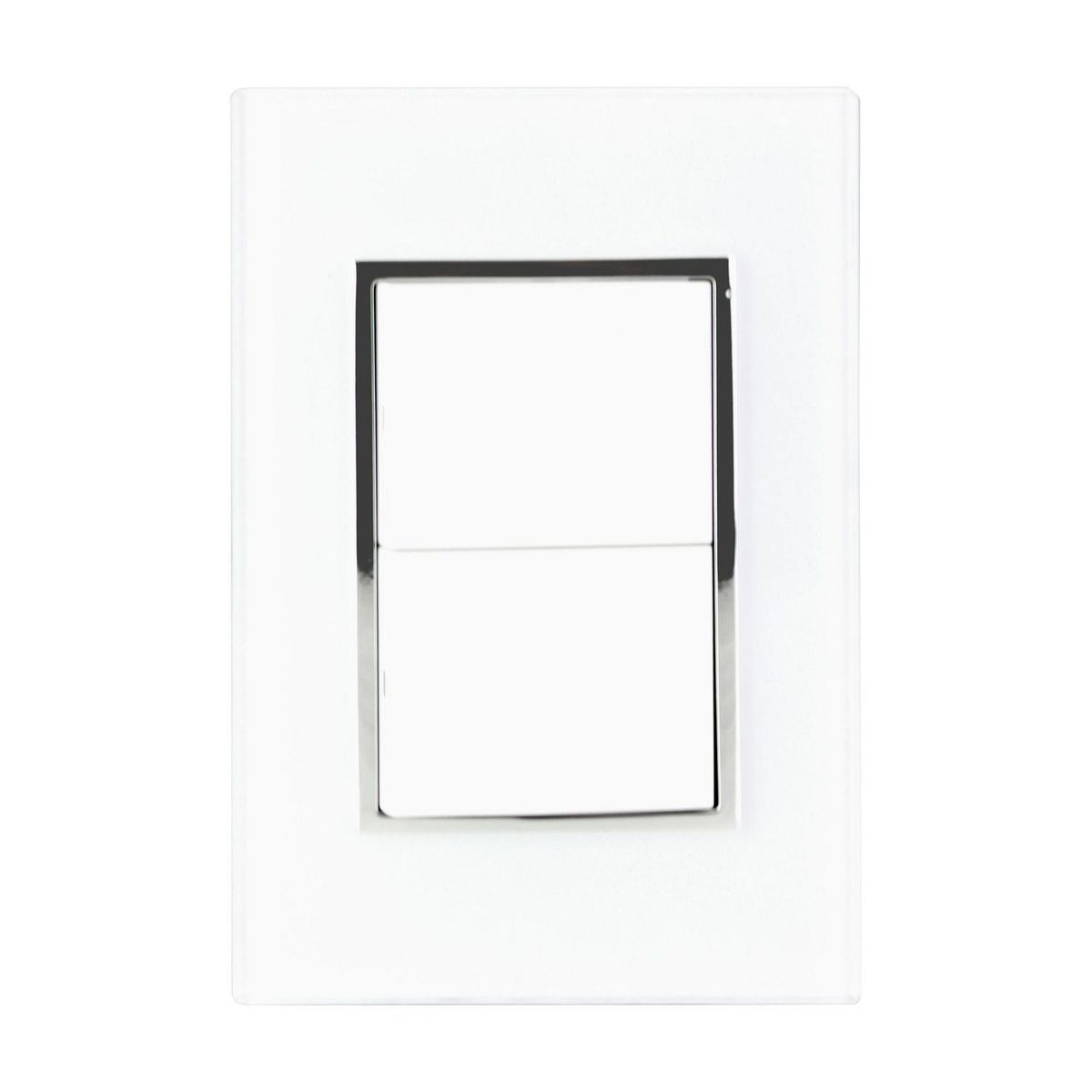 Sanelec - Placa Apagador Doble Blanco