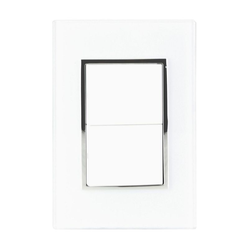 Sanelec - Placa Apagador Doble Blanco