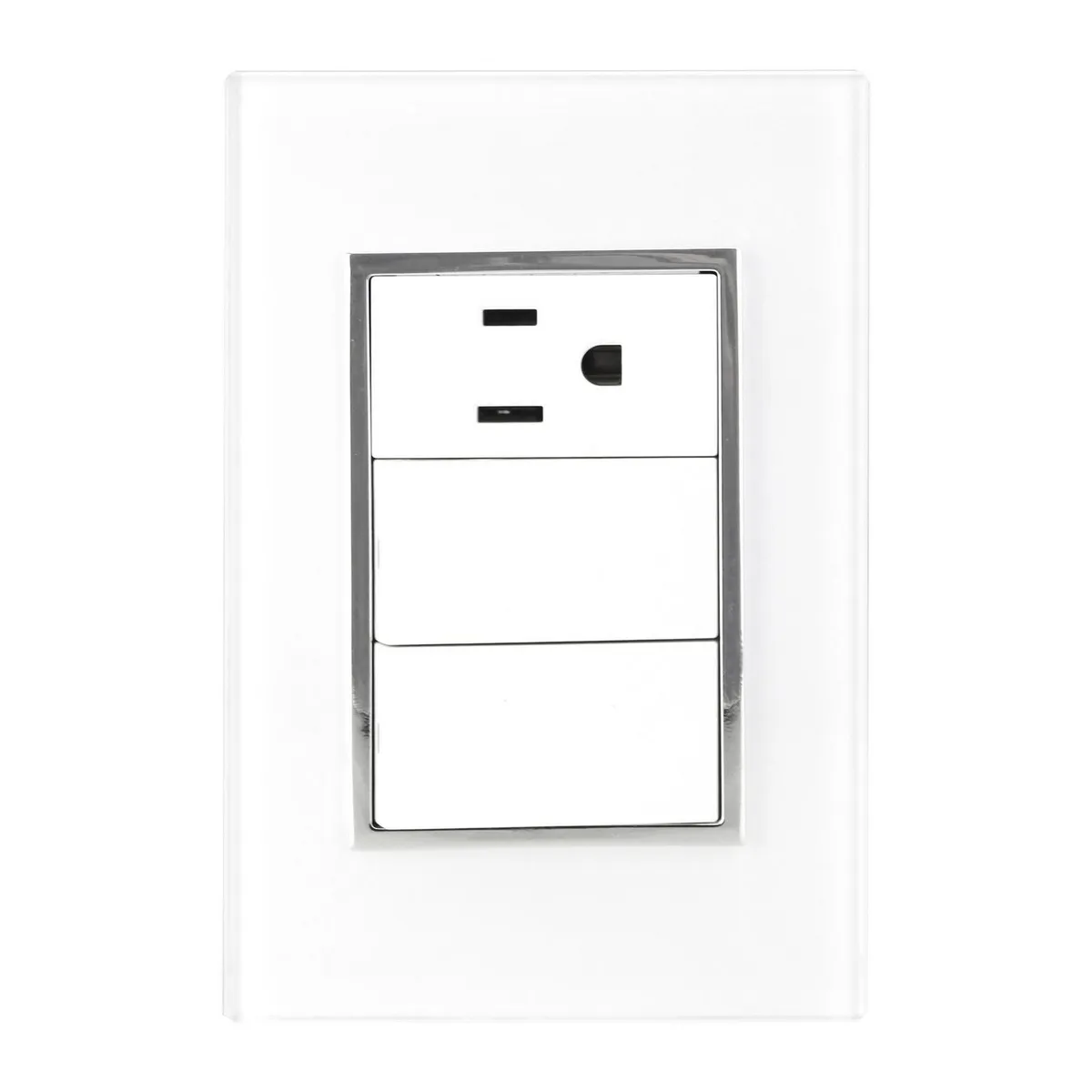 Placa Contacto y Apagador Doble Blanco, marca Sanelec - Foto Principal