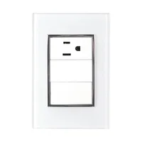 Placa Apagador y Contacto Blanco