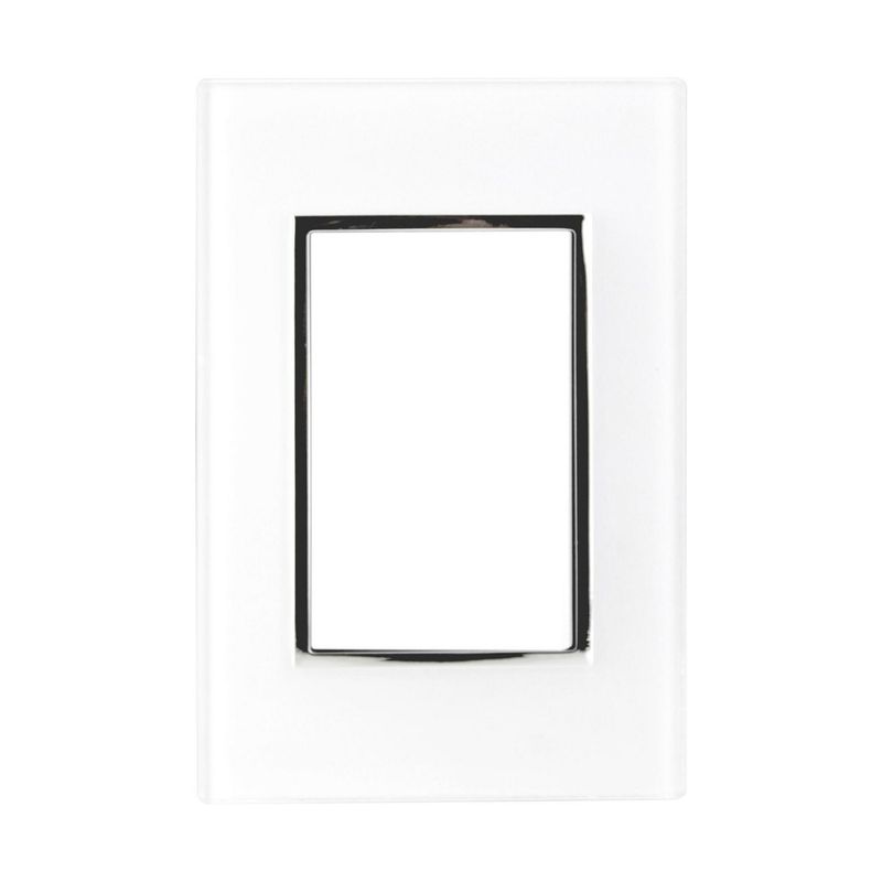 Sanelec - Placa Apagador Sencillo, Blanco