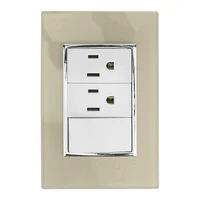 Placa Apagador y Contacto Doble Champ