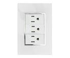 Placa Contacto Triple Blanco