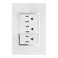 Placa Contacto Triple Blanco