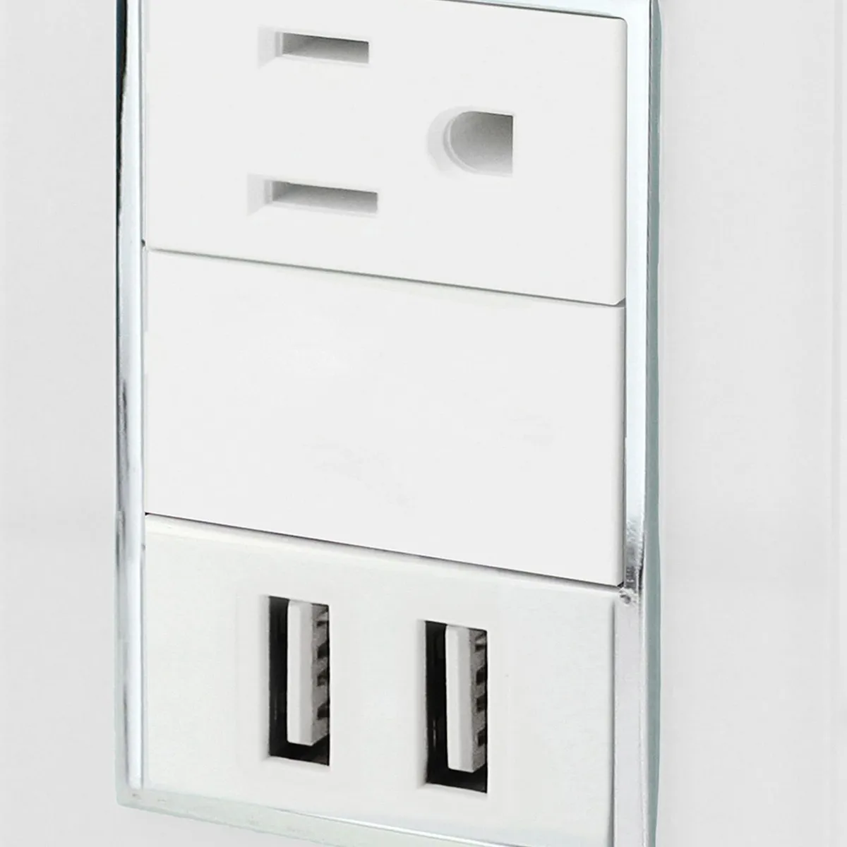 Sanelec - Placa Contacto Usb y Contacto Blanco