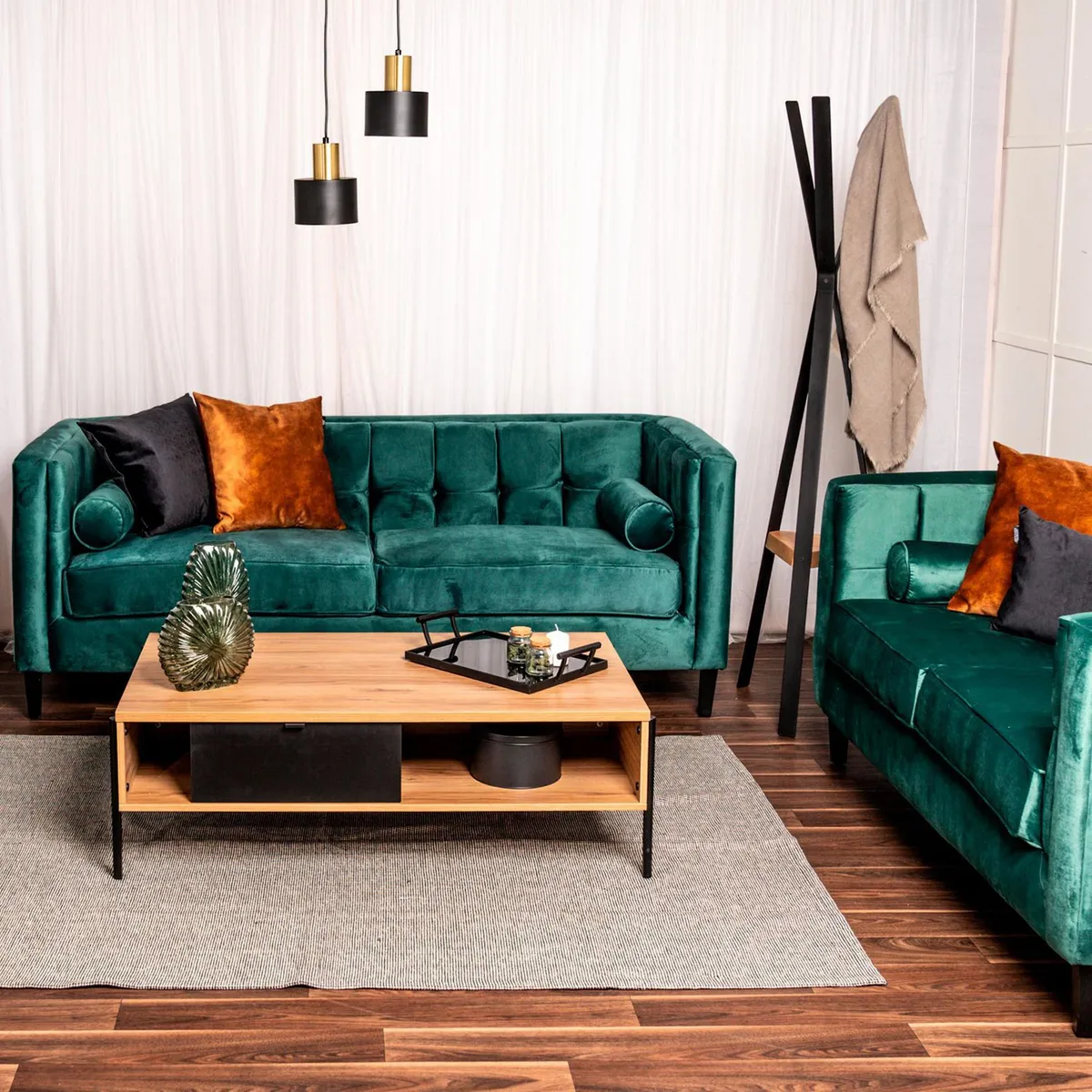 Sochic - Sofá de 3 plazas Madison verde forrest