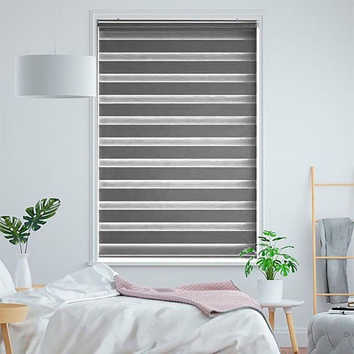 Deco Persiana - Persiana Dúo Enrollable Gris Oxford 120 x 180 cm