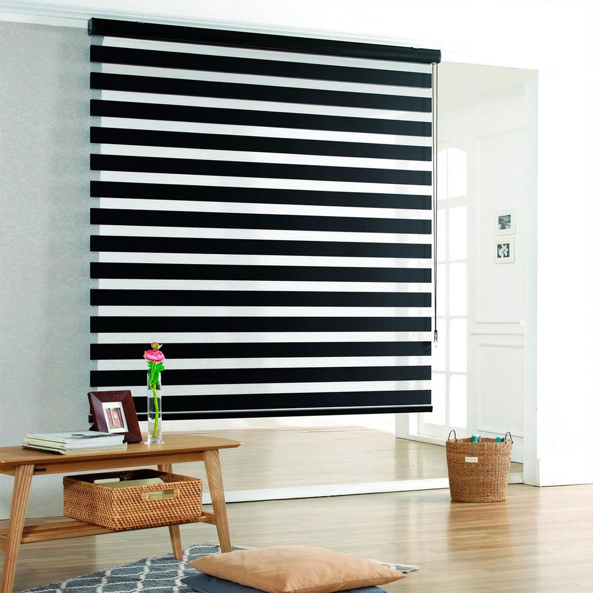 Deco Persiana - Persiana Dúo Enrollable Negro 200 x 220 cm