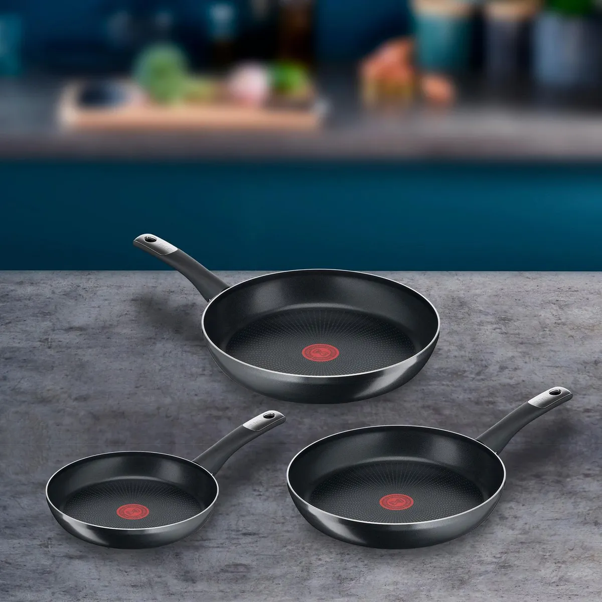 Tefal - Juego de 3 sartenes Hard Titanium Plus Tfal