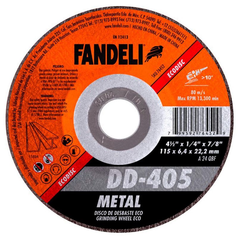 Fandeli - Disco Desbaste Metal Eco 4-1/2