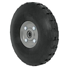 Rueda de Hule Sólido 10" para Diablo Doble Balero Pretul