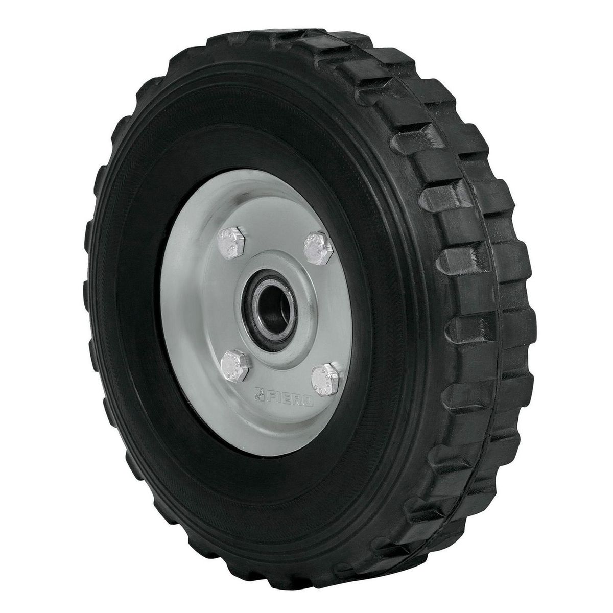 Truper - Rueda de Hule Sólido 8" para Diablo Doble Balero Pretul