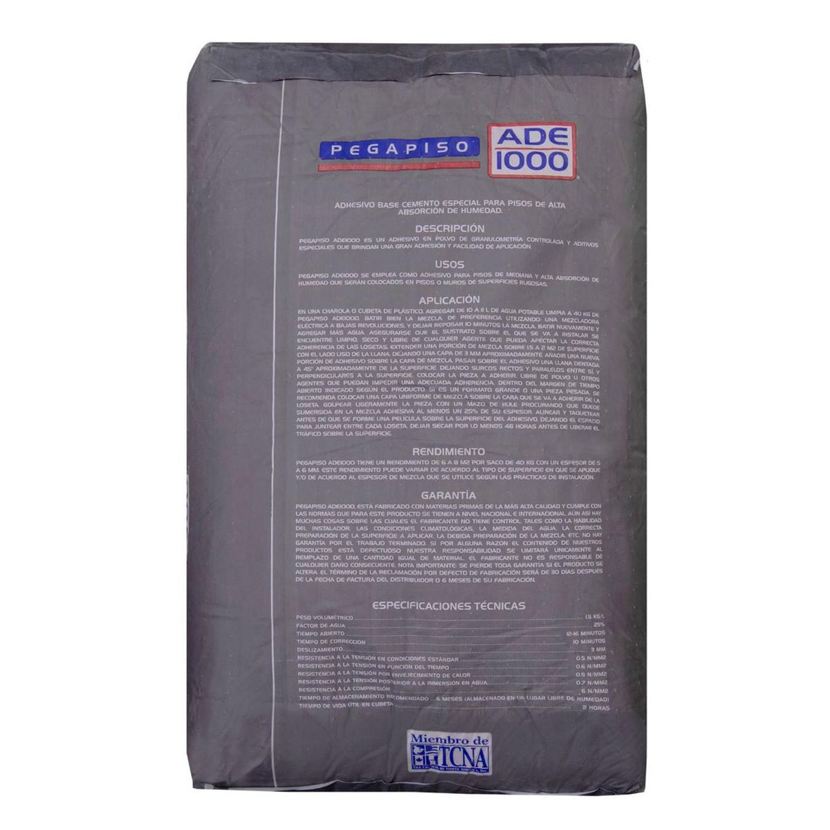 Ade1000 - Pegapiso Gris ADE1000 40 Kg