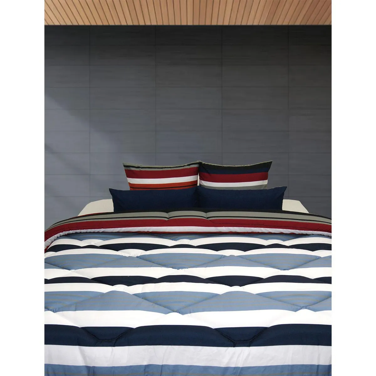 Just Home Collection - Edredón Individual Reversible Florencia Multicolor