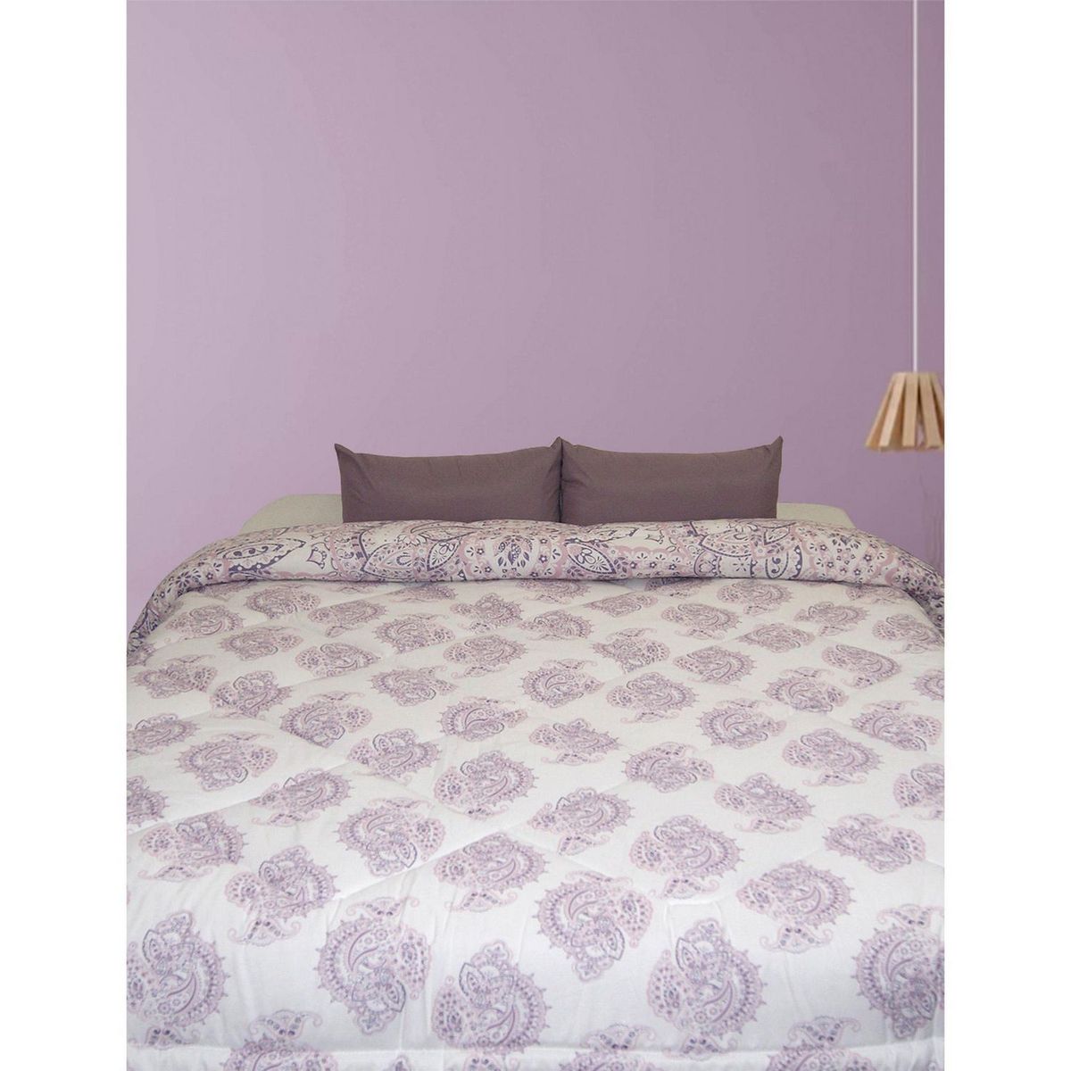 Just Home Collection - Edredón Individual Reversible Siena Lila