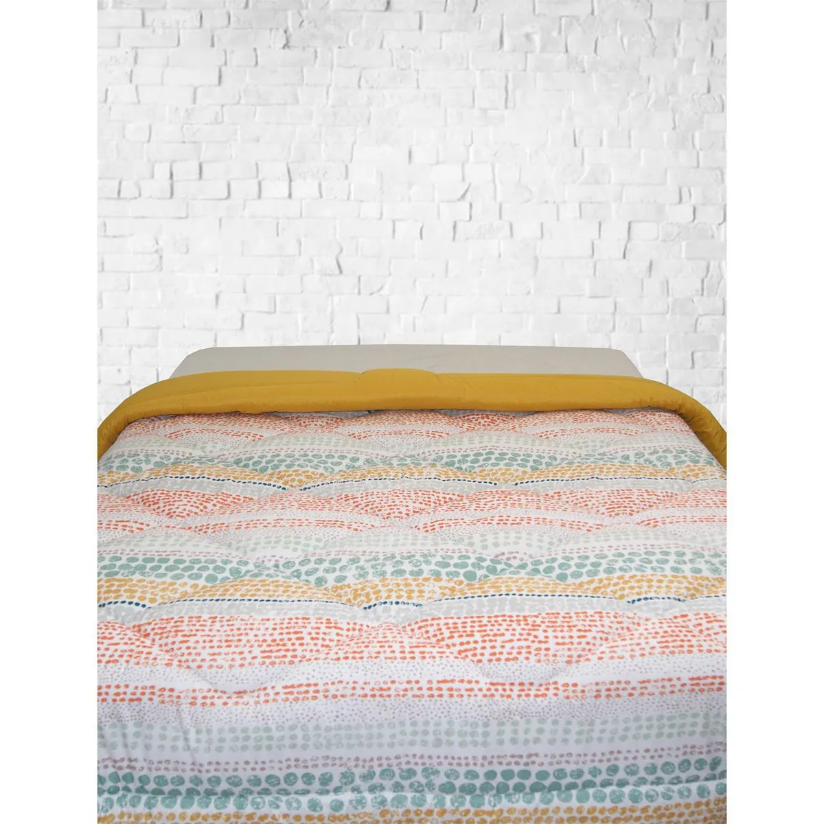 Just Home Collection - Edredón Individual Reversible Milán con Funda Multicolor