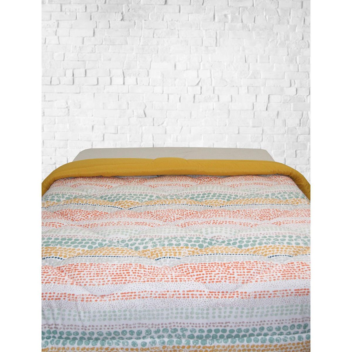 Just Home Collection - Edredón Individual Reversible Milán con Funda Multicolor