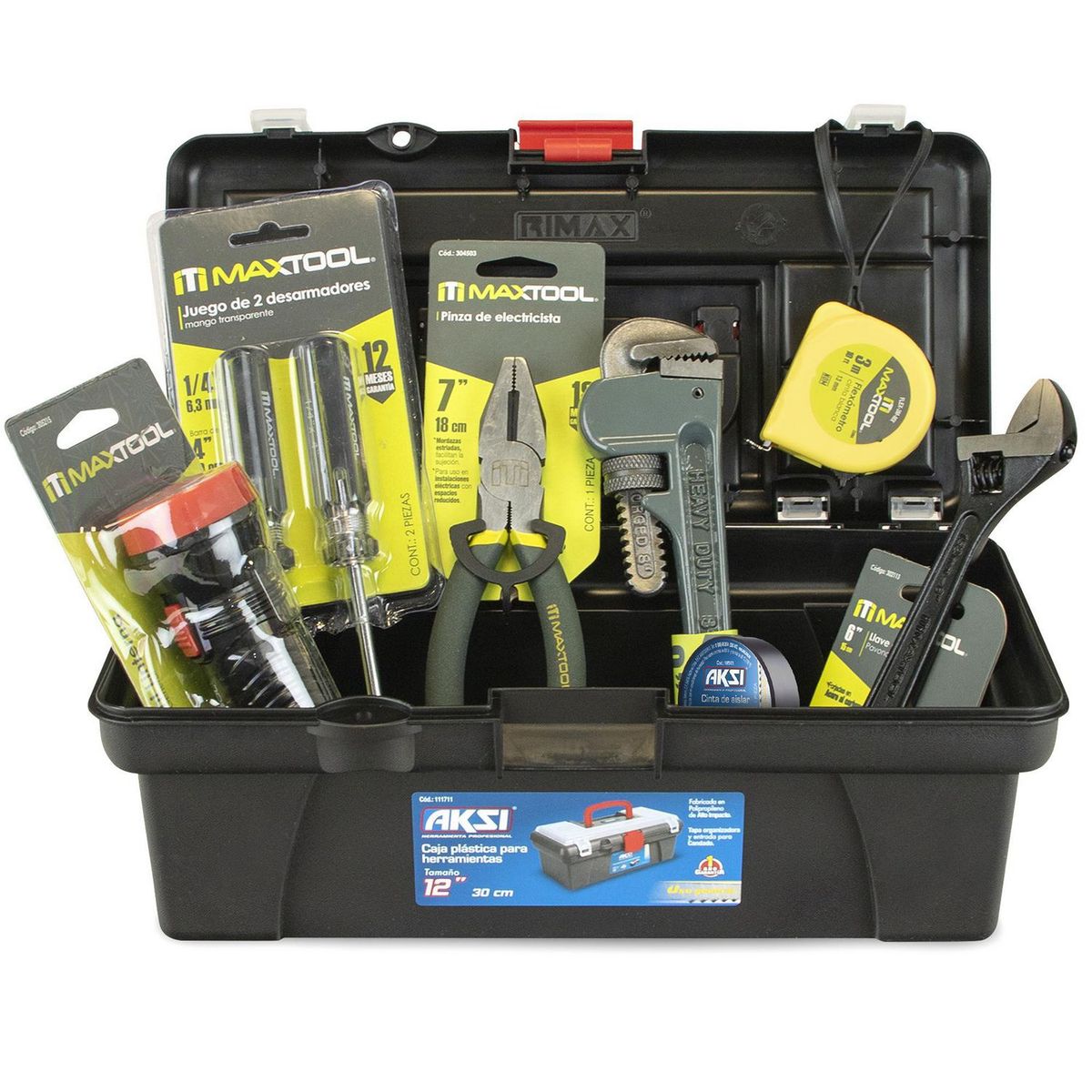 Maxtool - Kit Caja de Herramientas 12" 8 Piezas MAXTOOL