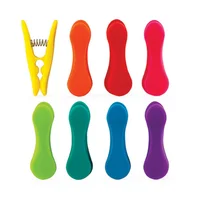 Juego de 6 pinzas para bolsas arcoiris