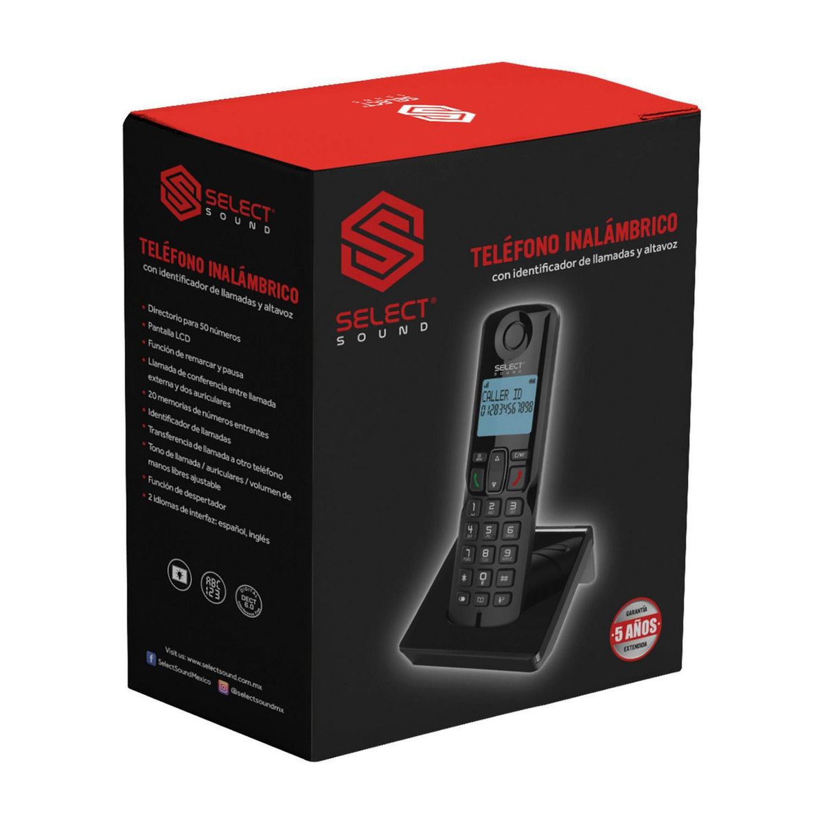 Select Sound - Telefono Inalambrico Negro