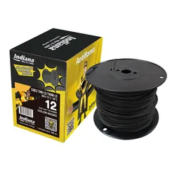 Cable Indiana THHW-LS #12 Negro 100 Metros