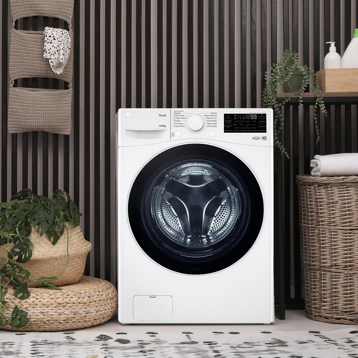 Lg - Lavasecadora LG Carga Frontal 16 KG