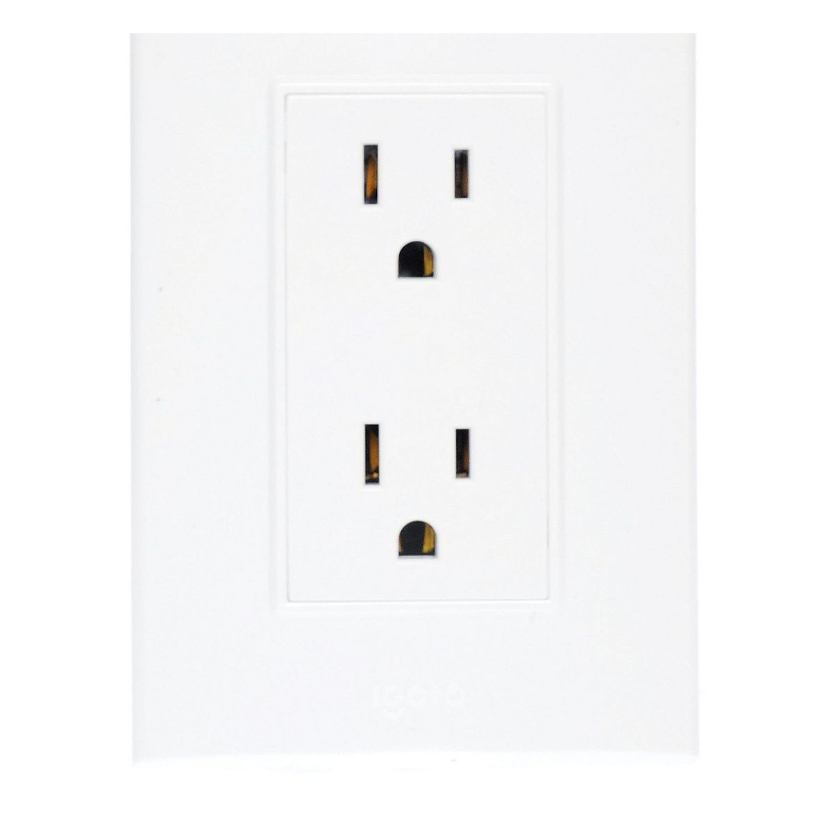 Igoto - Placa con Contacto Duplex Lugano Acabado Blanco