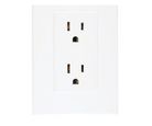 Placa con Contacto Duplex Lugano Acabado Blanco