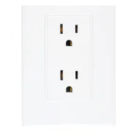 Placa con Contacto Duplex Lugano Acabado Blanco