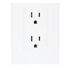 Placa con Contacto Duplex Lugano Acabado Blanco
