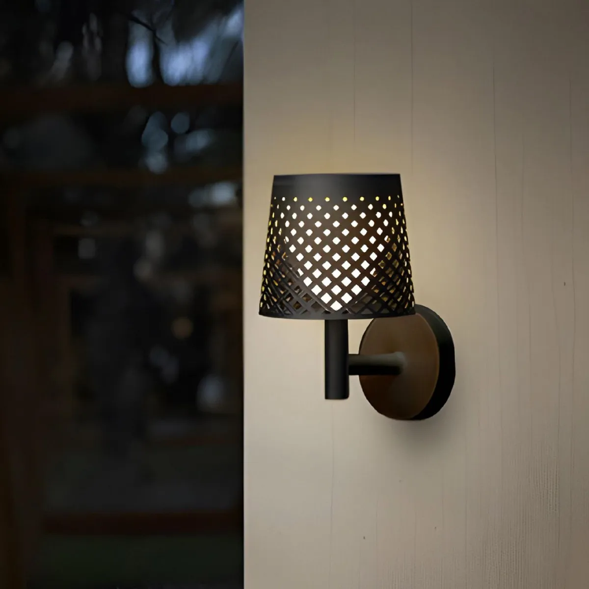 New Garden - Lámpara solar para exteriores Greta 5 en 1 Negro