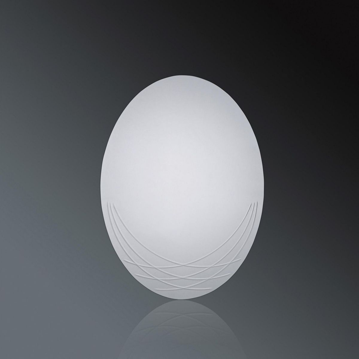 Allapsa - Espejo decorativo ovalado ES8005T de 80 x 60 cm