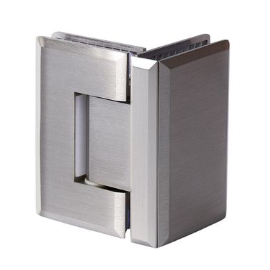 Bisagra Vidrio-Vidrio a 90 Doble Accin para 25 Kg para Puertas de Cristal Templado de 8 mm