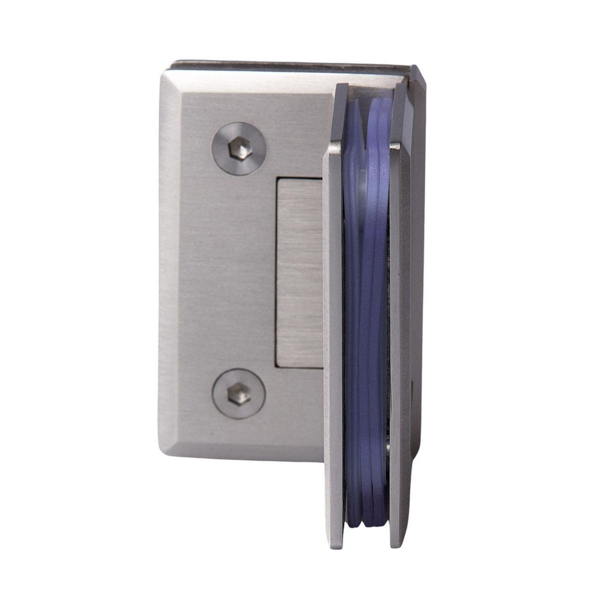 Bruken - Bisagra Vidrio-Vidrio a 90º Doble Acción para 25 Kg para Puertas de Cristal Templado de 8 mm