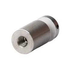 Soporte Tubular para Vidrio 19 X 25 con Fijación a Muro para Vidrio Templado de 6 a 10 mm