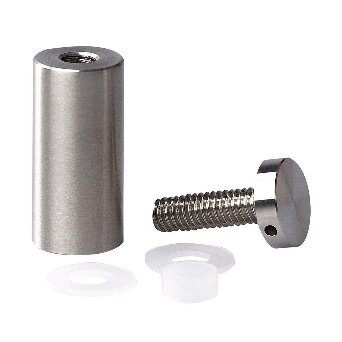 Bruken - Soporte Tubular para Vidrio 19 X 40 con Fijación a Muro para Vidrio Templado de 6 a 10 mm