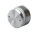 Conector con Chapetón Base Ajustable para Vidrio Templado de 10 a 12 mm Requiere Perforación en el Vidrio Carga Máxima 50 Kg