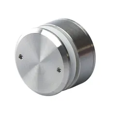 Conector con Chapetón Base Ajustable para Vidrio Templado de 10 a 12 mm Requiere Perforación en el Vidrio Carga Máxima 50 Kg