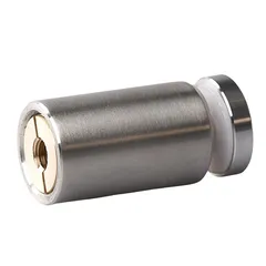 Soporte Tubular para Vidrio 25 X 40 con Fijación a Muro para Vidrio Templado de 6 a 10 mm