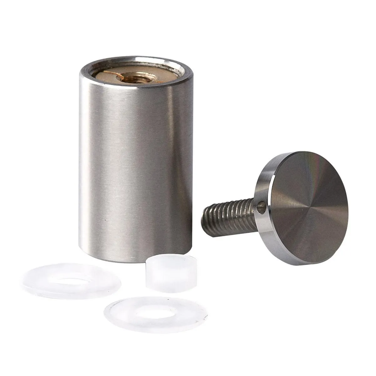 Soporte Tubular para Vidrio 25 X 40 con Fijación a Muro para Vidrio Templado de 6 a 10 mm, marca Bruken - Foto 2