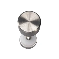 Conector con Chapetón y Base Recta Carga Máxima 40 Kg para Vidrio Templado de 10 a 19 mm