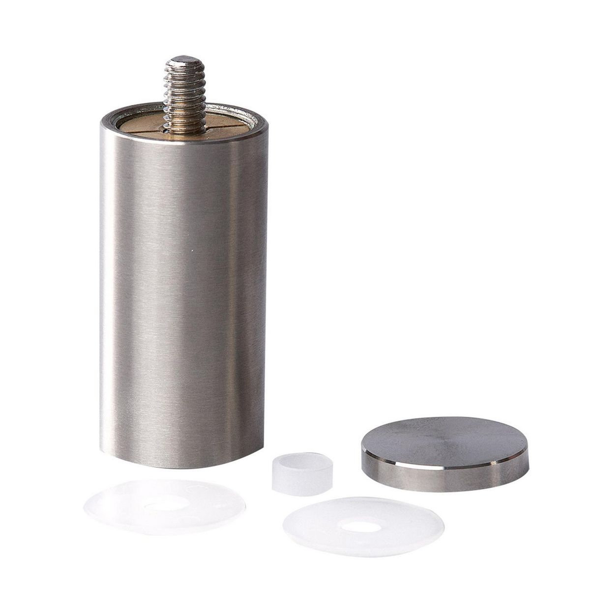 Soporte Tubular para Vidrio 30 X 60 con Fijación a Muro para Vidrio Templado de 6 a 10 mm, marca Bruken - Foto 2