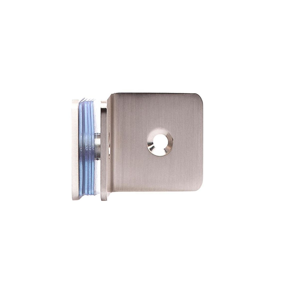Bruken - Clip para Vidrio Fijo a 90º se Fija a Muro para Vidrio Templado de 10 a 12 mm el Vidrio Requiere Perforación