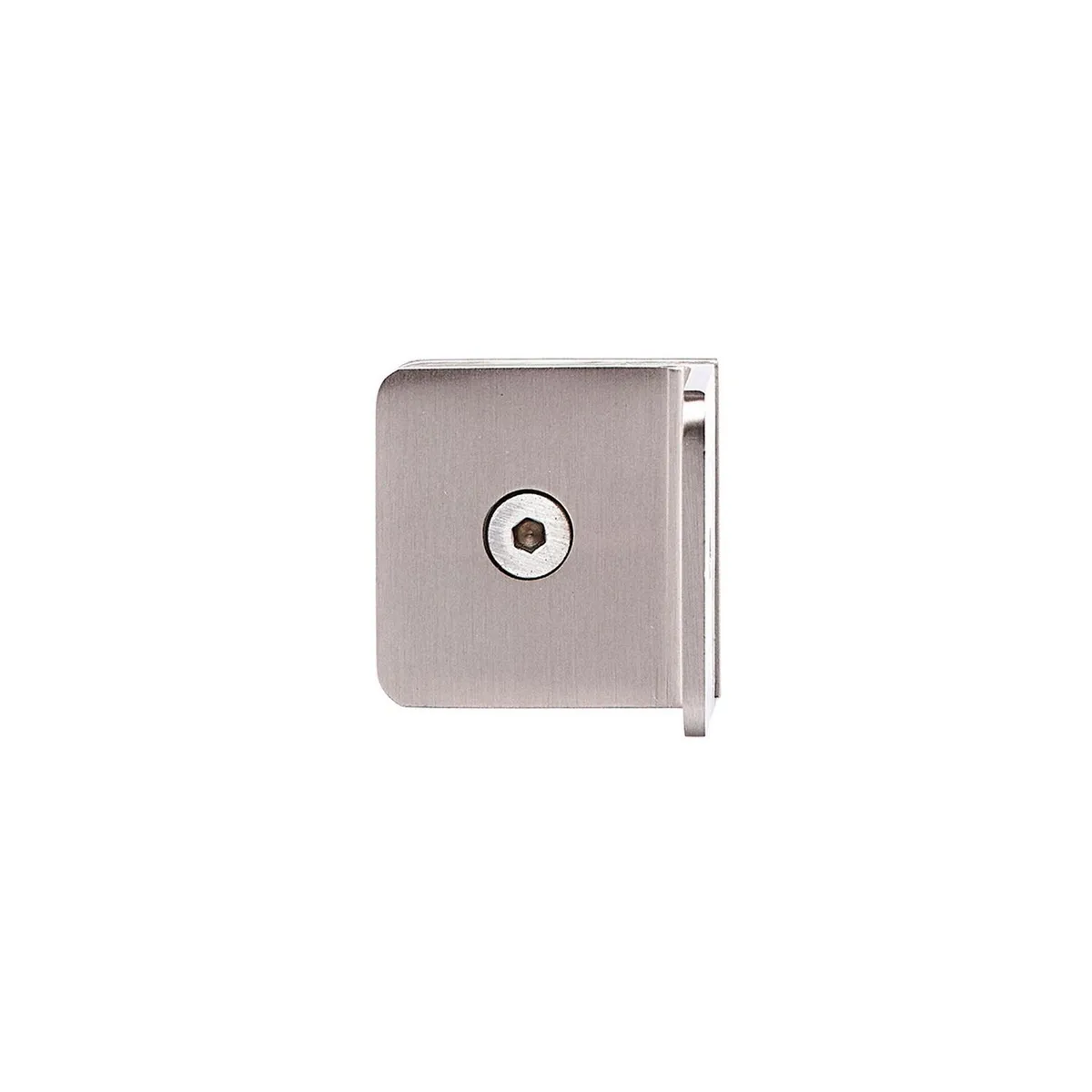 Bruken - Clip para Vidrio Fijo a 90º se Fija a Muro para Vidrio Templado de 10 a 12 mm el Vidrio Requiere Perforación