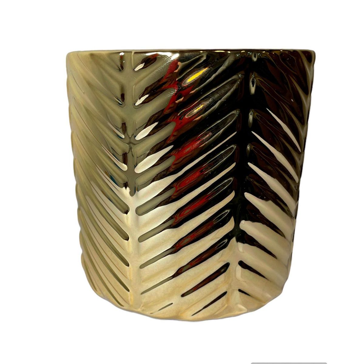 Maceta ceramica apollo gold, marca Chiltepec - Foto 2